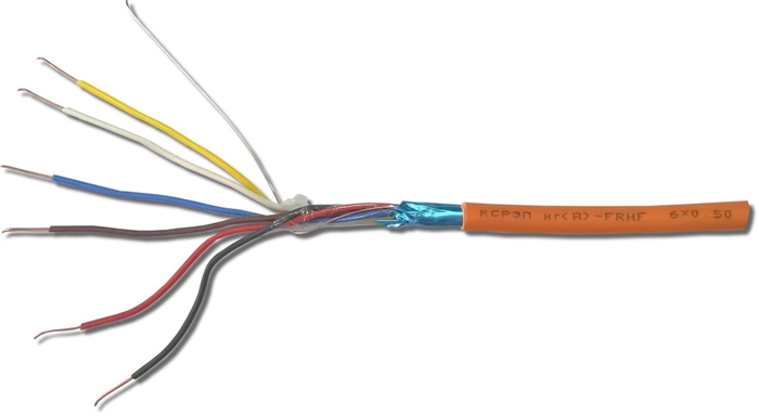 КСРЭПнг(А)-FRHF 6х0,5 (0,2 кв мм) Кабель для систем ОПС и СОУЭ огнестойкий, с низким дымо и газовыделением 924718896 - фото 21806