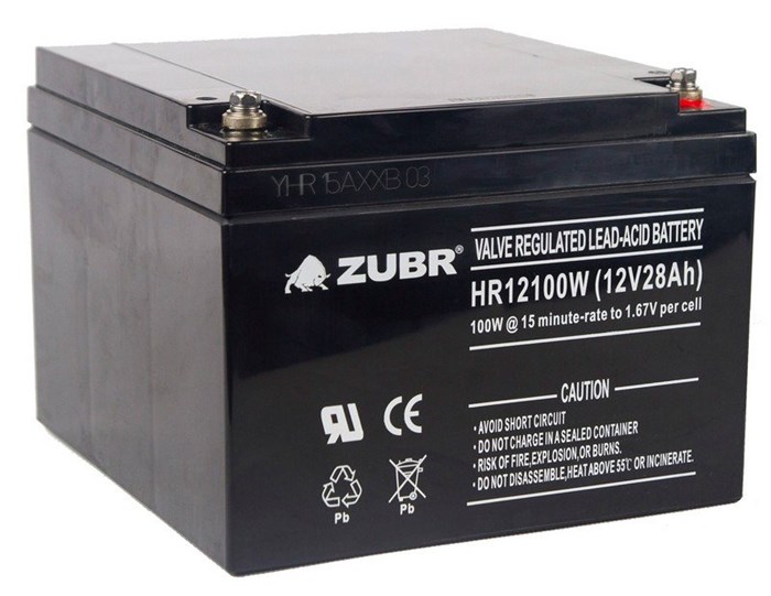 ZUBR HR 12100 W (12V, 28Ah) 1494376519 - фото 7425