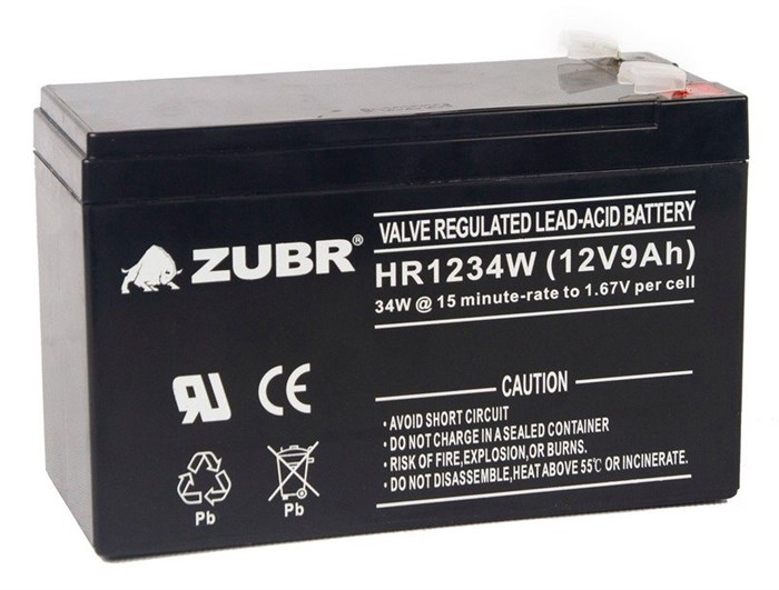 ZUBR HR 1234 W (12V, 9Ah) 144215590 - фото 7430