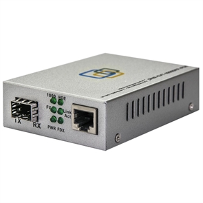 Медиаконвертер 10/100/1000-Base-T c PoE / 100/1000Base-FX с SFP-портом 1456710765