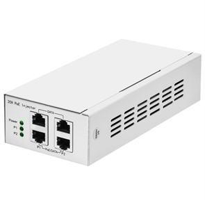 PoE инжектор неуправляемый PI-300-2, 2x10/100/1000BASE-T 802.3af&at, PoE бюджет 60Вт